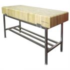 Pro Butchers Block & Stainless Steel Stand - 5x2ft x8" (150x60x20cm)