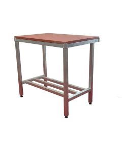 2" Polytop with Aluminium Stand 4x2 ft - Dark Red