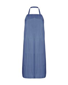 Nylon Twin Striped Bib Apron - Blue / White
