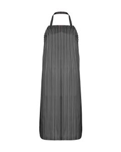 Nylon Twin Striped Bib Apron - Black / White