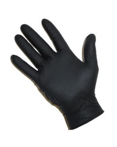 Black Nitrile Powder Free Disposable Gloves - Large - 100 Gloves
