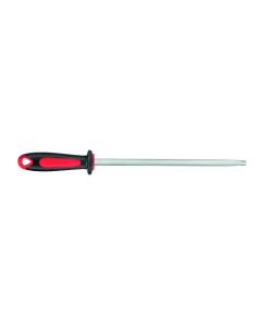 Fischer Ergonomic Dual Material Handle Round Steel 30cm - Red