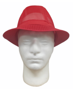 Red Butchers Trilby Hat - Medium