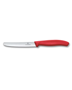 Victorinox 11cm Serrated Tomato / Table Knife: Red