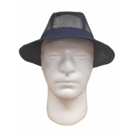 Blue Butchers Trilby Hat - Large