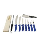 F Dick 10 Piece Pro Butchers Knife Set - Blue