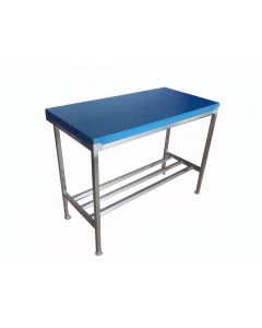 1" Poly Top with Stainless Steel Stand 2x2 ft - Blue