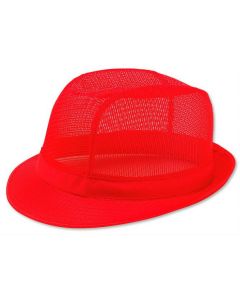 Red Butchers Trilby Hat