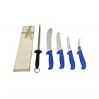 F Dick 6 Piece Butchers Knife Set - Blue
