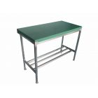 1" Poly Top with Stainless Steel Stand 5x2 ft - Green