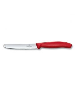 Victorinox 11cm Serrated Tomato / Table Knife: Red