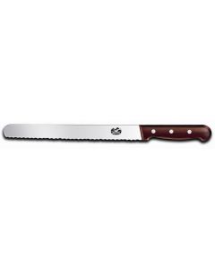 Victorinox Rosewood Serrated Slicing Knife - 25cm Round Tip